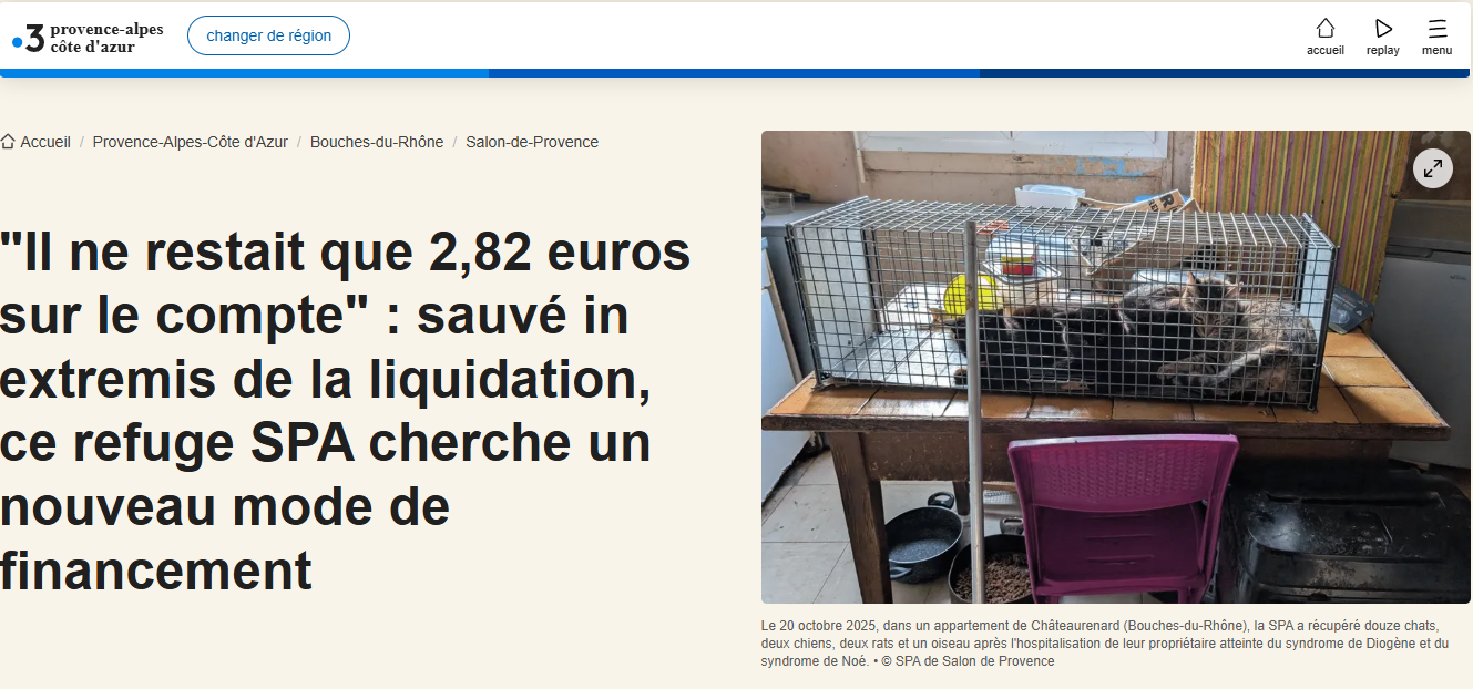 Article France 3 - SPA de Salon-de-Provence